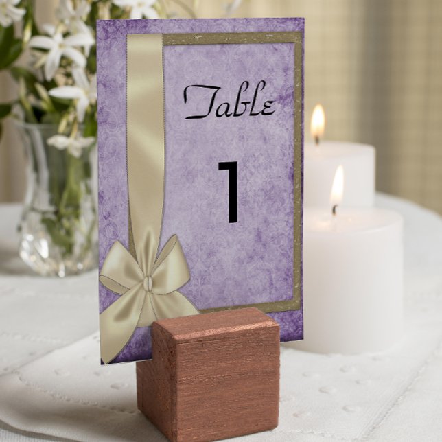 Purple Wedding Rustic  Table Number (Creator Uploaded)