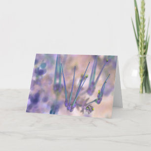 Purple Weed Abstract Design Card