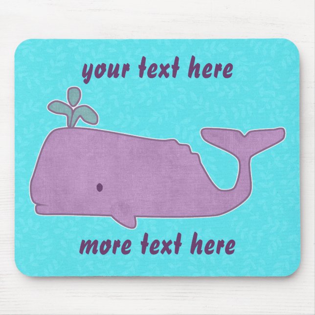 Purple Whale Mousepad (Front)
