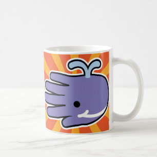 Purple Whale Smiles Coffee Mug