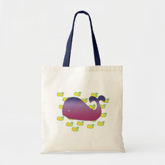 Purple Whale Tote Bag