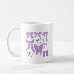 Purple Whimsical Bows Coffee Mug