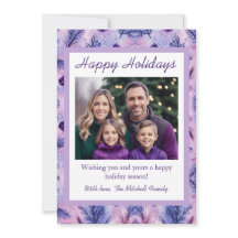 Purple Whimsical Holiday Greeting Card