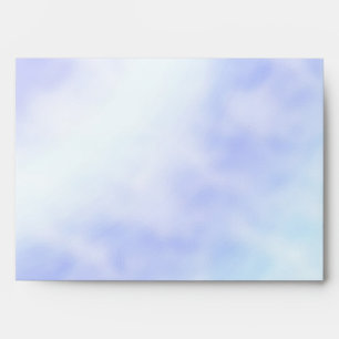 Purple White Aqua Blue Tie dye Envelope