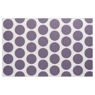 Purple White Big Polka Dots Fabric