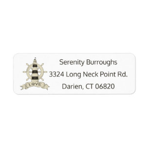 Purple & White Butterfly Love - Wedding, Party Return Address Label