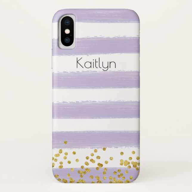 Purple, White Case-Mate Barely There iPhone X Case (Back)
