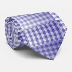 Purple White Chequered Abstract Pattern Tie