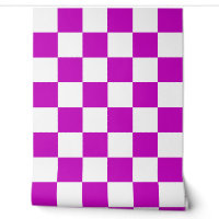 Purple White Chequered Check Wall Decor