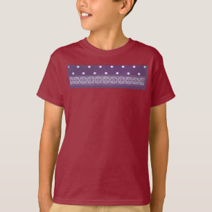 Purple White Chequered Polka Dot Floral Damask Art T-Shirt
