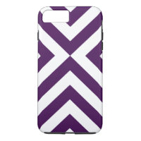 Purple & White Chevrons iPhone 8/7 Plus Tough Case