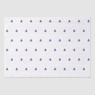 Purple/White Christmas Tree Iconic Pattern Tissue Paper