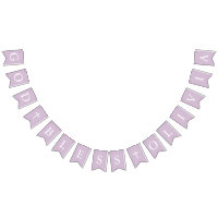 Purple White Cross Girl Baptism Bunting Flags