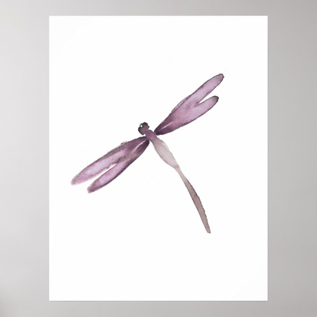 Purple white dragonfly poster dragonflies (Front)