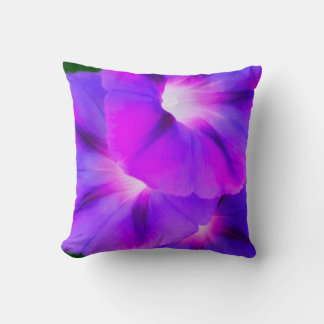 Purple White Floral Cushion