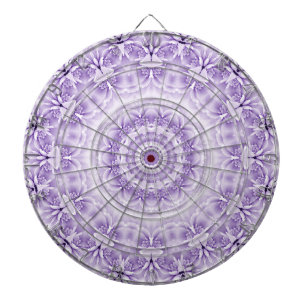 Purple White Flowers Dartboard