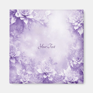 Purple White Flowers Magnet