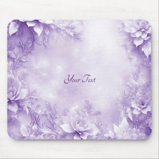 Purple White Flowers Mousepad