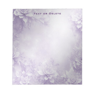 Purple White Flowers Notepad