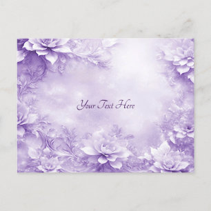Purple White Flowers Postcard