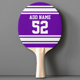 Purple White Football Jersey Custom Name Number Ping Pong Paddle