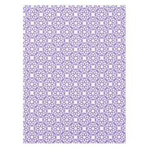 Purple White Geometric Seamless Pattern Tablecloth