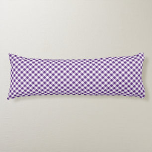 Purple White Gingham Body Cushion