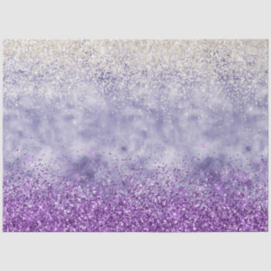 Purple White Glitz Glitter Tissue Paper