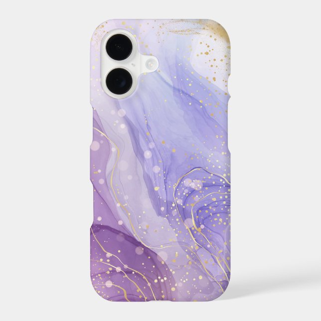 Purple White Gold Watercolor Abstract  (Back)