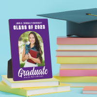 Purple White Graduate Arch Modern Graduation Photo
