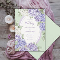 Purple White Hydrangeas Floral Green Wedding