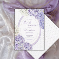 Purple White Hydrangeas Polkadot Bridal Shower