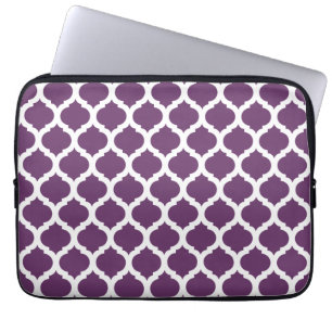 Purple & White Moroccan Laptop Sleeve