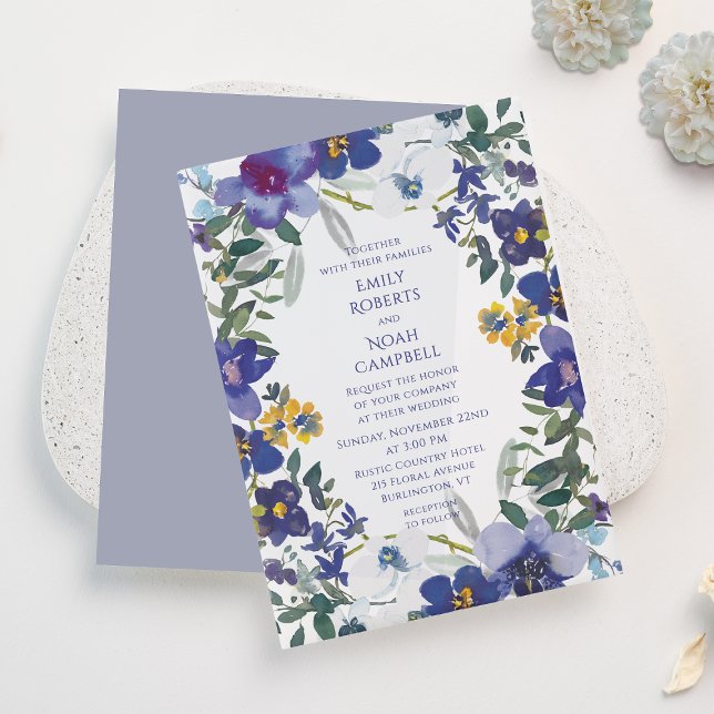 Purple & White Orchid Floral Wedding Vellum Invitations (Creator Uploaded)