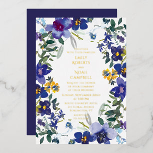 Purple & White Orchid Watercolor Floral Wedding