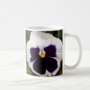 Purple & White Pansy Coffee Mug