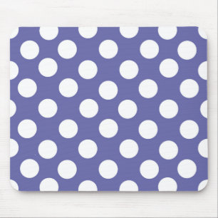 purple white polka dots periwinkle mouse pad