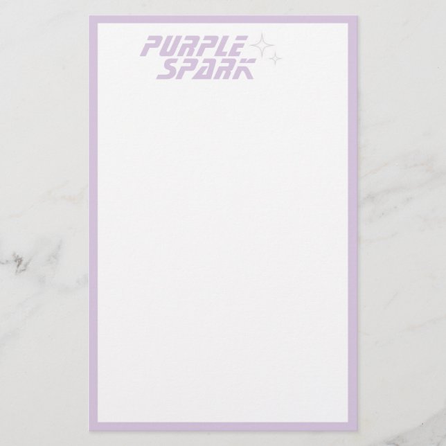 Purple White Small Business Stationery (Front)