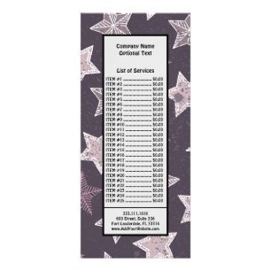 Purple White Stars Starry Sky Space  Astronome Rack Card