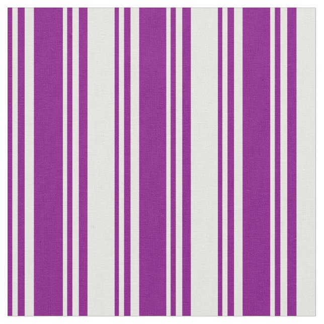Purple & White Striped/Lined Pattern Fabric (Close Up)