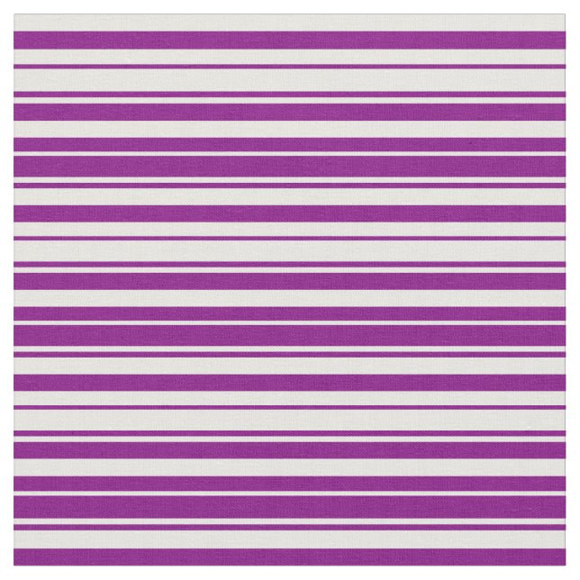 Purple & White Striped Pattern Fabric (Close Up)