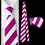 Purple White Striped Pattern          Tie<br><div class="desc">Purple White Striped Pattern neck tie.</div>