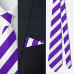 Purple White Striped Pattern          Tie<br><div class="desc">Purple White Striped Pattern neck tie.</div>