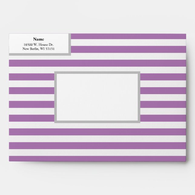 Purple/White Stripes Envelope (Front)