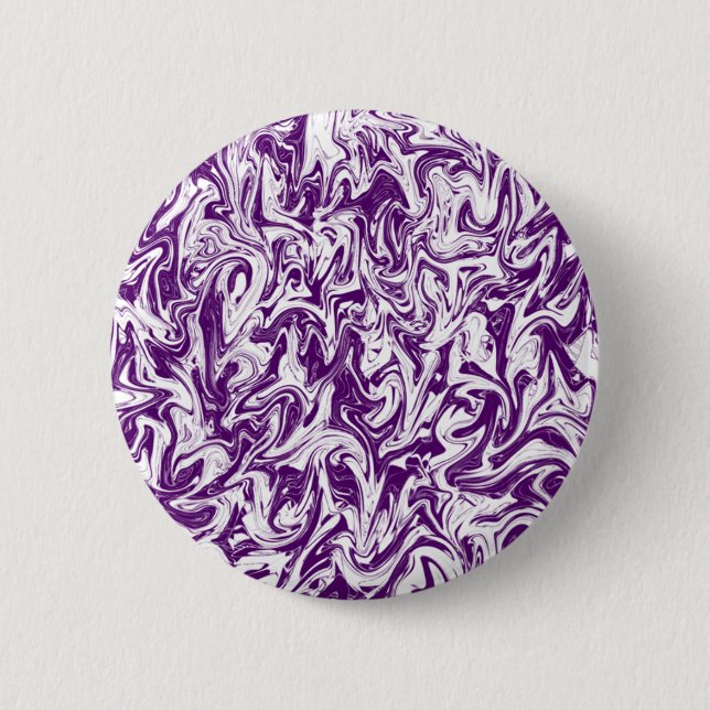 Purple & White Swirl 6 Cm Round Badge (Front)