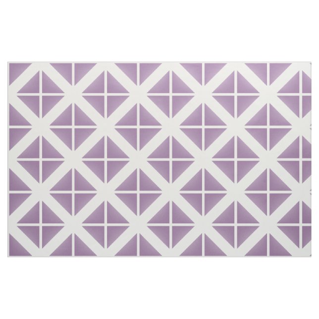 Purple White Trendy Triangles Pattern Fabric (Fat Quarter)