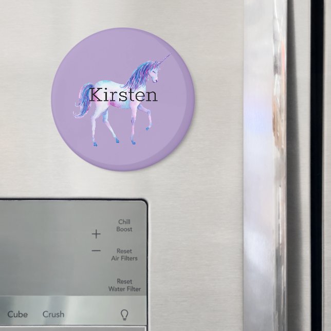 Purple White Unicorn Magnet (In Situ (Fridge))