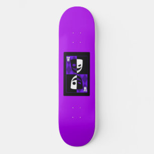 Purple Wilcard Faces Skateboard Deck