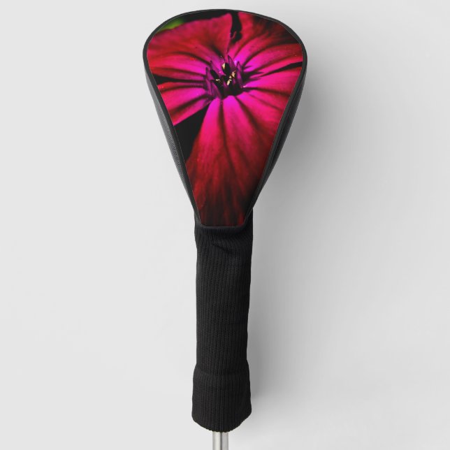 Purple Wild Flower dcm Golf Head Cover (Front)