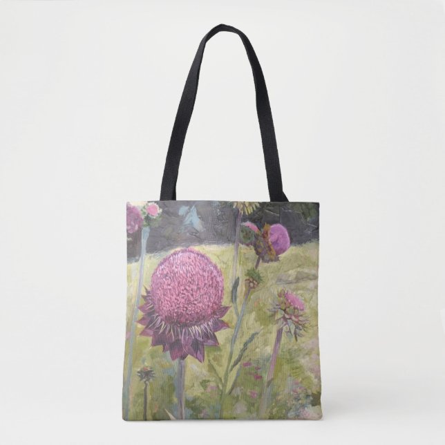 Purple Wild Flowers Tote Bag (Front)